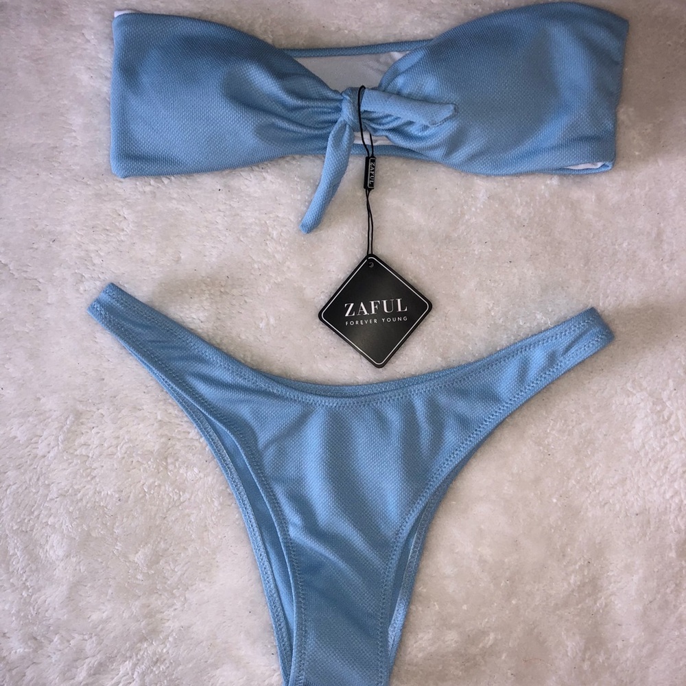 Zaful Bandeau Bikini Set